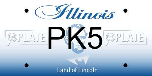 PK5 Illinois License Plate