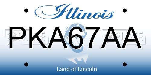 PKA67AA Illinois License Plate