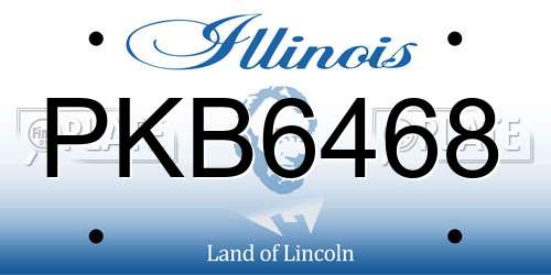 PKB6468 Illinois License Plate