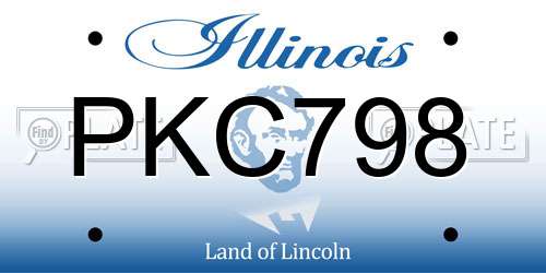 PKC798 Illinois License Plate