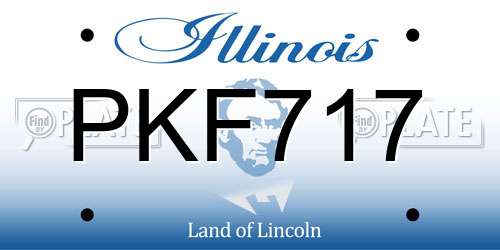 PKF717 Illinois License Plate