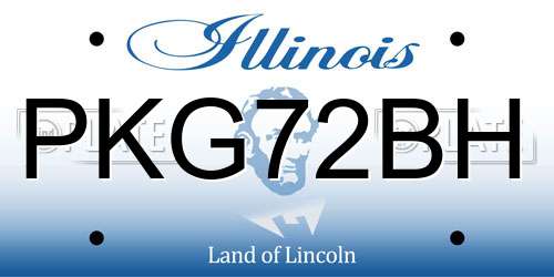 PKG72BH Illinois License Plate