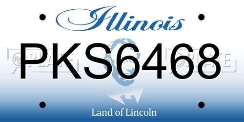PKS6468 Illinois License Plate