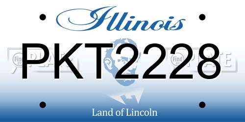 PKT2228 Illinois License Plate
