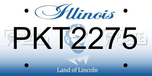 PKT2275 Illinois License Plate
