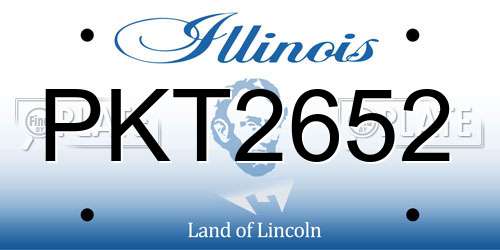 PKT2652 Illinois License Plate