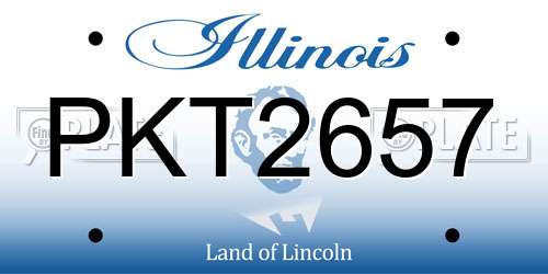 PKT2657 Illinois License Plate