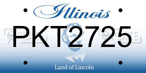 PKT2725 Illinois License Plate
