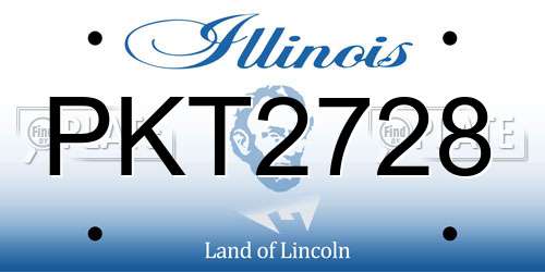 PKT2728 Illinois License Plate