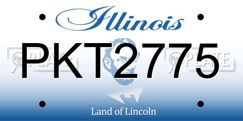 PKT2775 Illinois License Plate