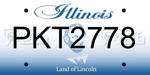 PKT2778 Illinois License Plate
