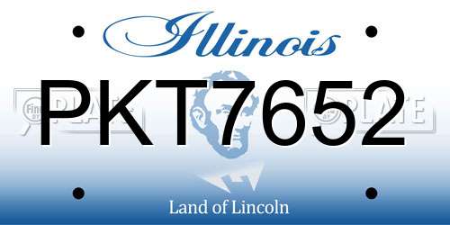 PKT7652 Illinois License Plate
