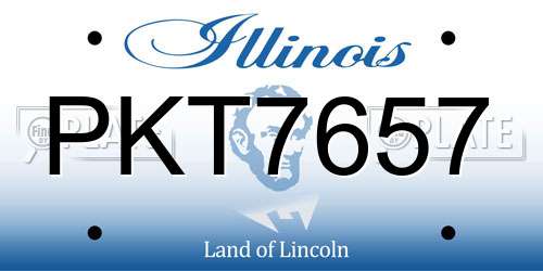 PKT7657 Illinois License Plate