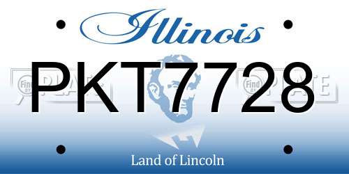 PKT7728 Illinois License Plate