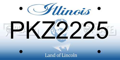 PKZ2225 Illinois License Plate