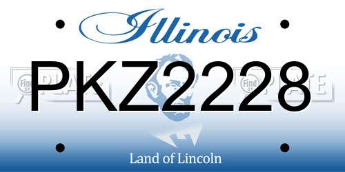 PKZ2228 Illinois License Plate