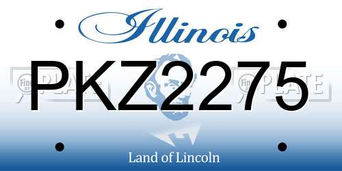 PKZ2275 Illinois License Plate