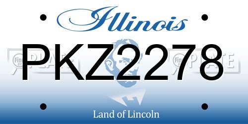 PKZ2278 Illinois License Plate