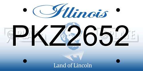 PKZ2652 Illinois License Plate