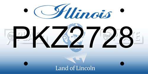 PKZ2728 Illinois License Plate