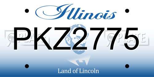 PKZ2775 Illinois License Plate