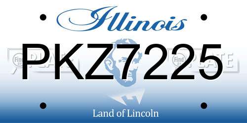 PKZ7225 Illinois License Plate
