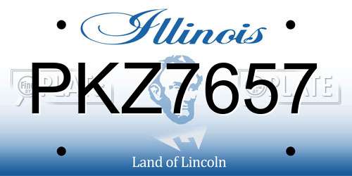 PKZ7657 Illinois License Plate
