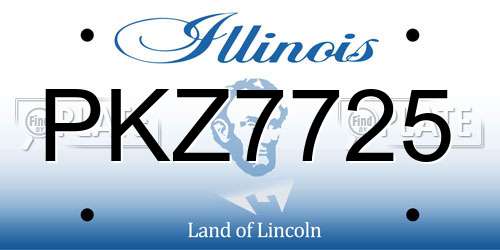 PKZ7725 Illinois License Plate