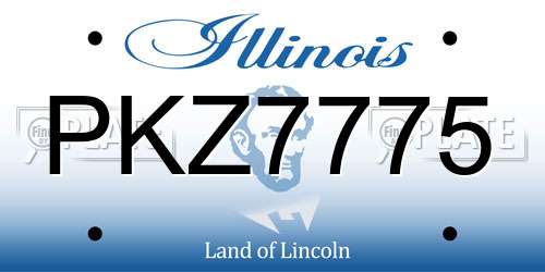 PKZ7775 Illinois License Plate