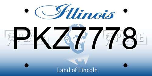 PKZ7778 Illinois License Plate