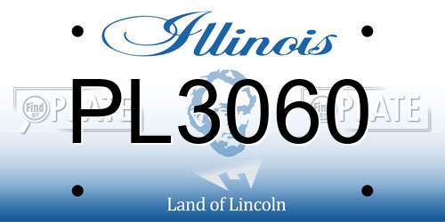 PL3060 Illinois License Plate