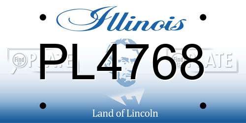 PL4768 Illinois License Plate