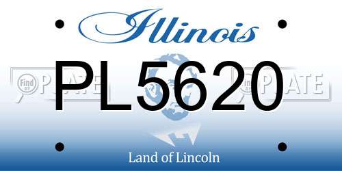 PL5620 Illinois License Plate