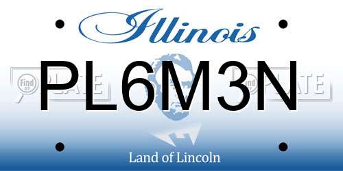 PL6M3N Illinois License Plate