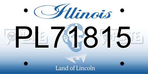 PL71815 Illinois License Plate