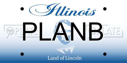 PLANB Illinois License Plate