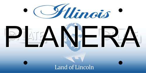 PLANERA Illinois License Plate