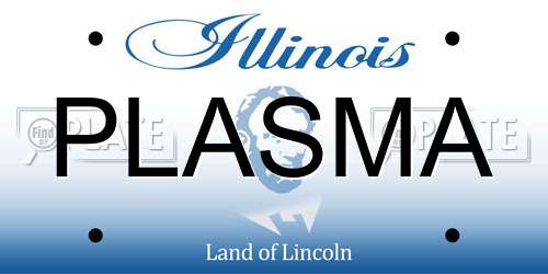 PLASMA Illinois License Plate