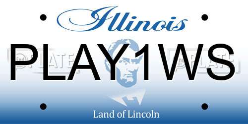 PLAY1WS Illinois License Plate