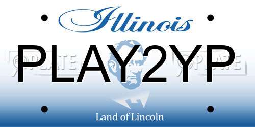 PLAY2YP Illinois License Plate