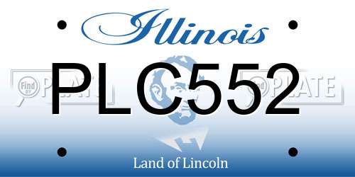 PLC552 Illinois License Plate