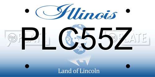 PLC55Z Illinois License Plate