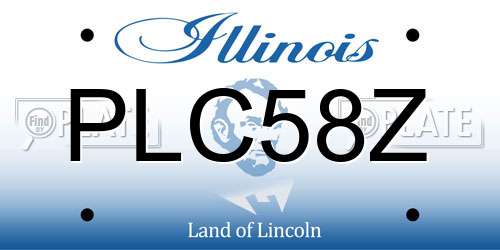 PLC58Z Illinois License Plate
