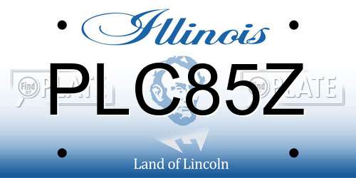 PLC85Z Illinois License Plate