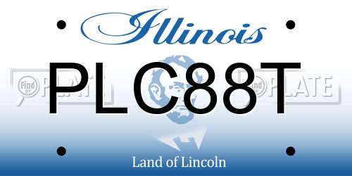 PLC88T Illinois License Plate