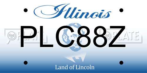 PLC88Z Illinois License Plate