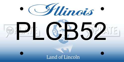 PLCB52 Illinois License Plate