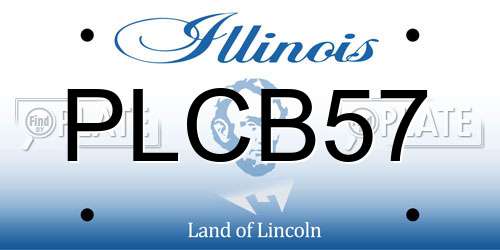 PLCB57 Illinois License Plate