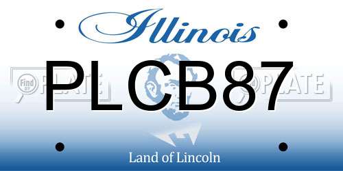 PLCB87 Illinois License Plate