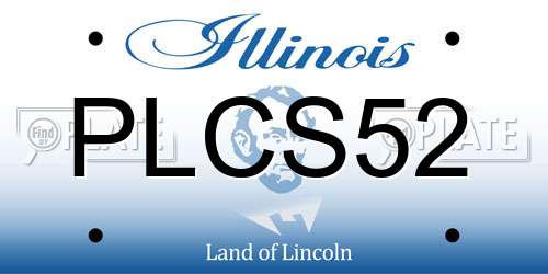 PLCS52 Illinois License Plate